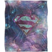 Warner Brothers Superman Logo Officially Licensed Silky Touch Super Soft Throw Blanket 152 x 127 cm in White