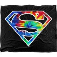 Warner Brothers Superman Logo Officially Licensed Silky Touch Super Soft Throw Blanket 152 x 127 cm in White