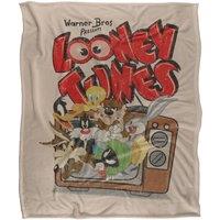 Warner Brothers Looney Tunes Officially Licensed Silky Touch Super Soft Throw Blanket 152 x 127 cm in White