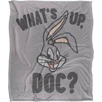 Warner Brothers Looney Tunes Officially Licensed Silky Touch Super Soft Throw Blanket 152 x 127 cm in White