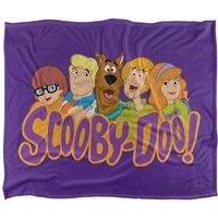 Warner Brothers Scooby Doo Officially Licensed Silky Touch Super Soft Throw Blanket 152 x 127 cm in White