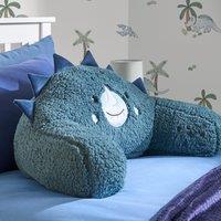 OHS Dinosaur Cuddle Cushion Reading Gaming Bed Back Support Chair Pillow in Blue