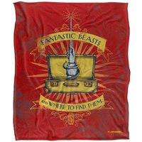 Warner Brothers Fantastic Beasts Officially Licensed Silky Touch Super Soft Throw Blanket 152 x 127 cm in White