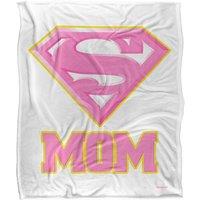 Warner Brothers Superman Logo Officially Licensed Silky Touch Super Soft Throw Blanket 152 x 127 cm in White