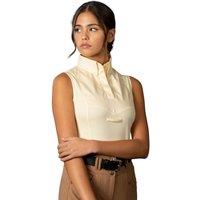 Aubrion Women's Tie Keeper Sleeveless Shirt in Yellow | Size: Medium
