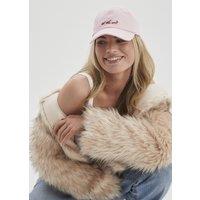Madein Women's The Rosie Embroidered Cap in Pink in Baby Pink