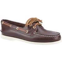 Sperry Men's Authentic 2 Eye Wide Fit Boat Shoe in Brown | Size: 8