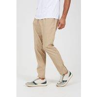 Brave Soul Men's Elasticated Waist Trousers in Stone | Size: Large