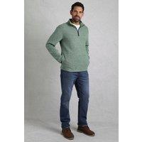 Weird Fish Men's Laramie 1/4 Zip Snow Marl Fleece in Olive | Size: 4XL