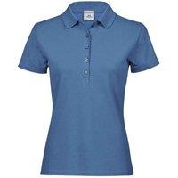 TEE JAYS Women's Luxury Stretch Polo Shirt in Blue | Size: Large