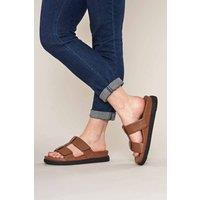 Moshulu Women's 'Atlanta' Lightweight Chunky Gladiator Sandals in Tan | Size: 5