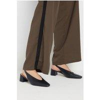 Long Tall Sally Women's Slingback Block Heels in Black | Size: 8