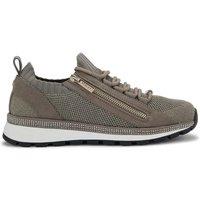 Carvela Women's 'Pace Zip Knit' Fabric Trainers in Bronze | Size: 6