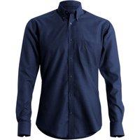 Kustom Kit Men's Slim Fit Long Sleeved Oxford Work Shirt in Navy | Size: 14.5 in