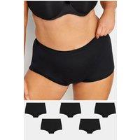 Yours Women's 5 Pack Brief Multipack in Black | Size: 22-24