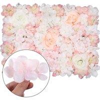 Neel Blue Decorative Artificial Flower Wall Panel Wedding Photo Background in Pale Orange