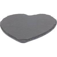 Red Hamper Slate Heart-Shaped Slate Cheese Board in Dark Grey