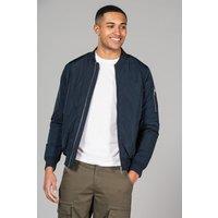 Tokyo Laundry Men's Bomber Jacket with Zip Fastening in Navy | Size: Large