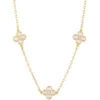 Latelita Women's Flower Clover Triple Choker Necklace Gold