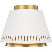 Netlighting Carter 1 Light Flush Ceiling Light Matt White E27
