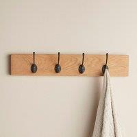 Off the Grain Coat Hanger made From Solid Oak - 6 Hooks in Light Oak