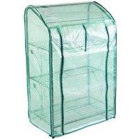 Primrose 3-Tier Mini Greenhouse & Plant Stands with Removable Covers in Green