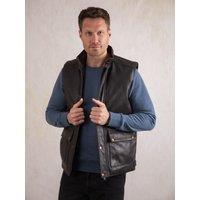 Lakeland Leather Men's 'Garrigill' Leather Gilet in Brown | Size: 44