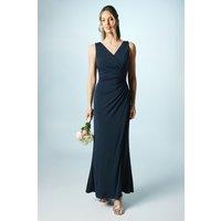 Ruched Bodice Stretch Jersey Bridesmaid Dress