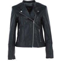 Ashwood Leather Women's 'Vento' Real Leather Biker Jacket in Black | Size: 10