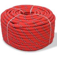 Berkfield Home Boat Rope Orange 2 mm 25 m Polypropylene in Red