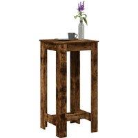 Berkfield Home Bar Table Smoked Oak 51x50x103.5 cm Engineered Wood in Brown