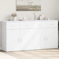 Berkfield Home Sideboards 2 pcs White 79x38x80 cm Engineered Wood | Size: 79 x 38 x 80 cm