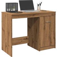 Berkfield Home Desk Artisan Oak 100x50x76 cm Engineered Wood in Brown | Size: 100 x 50 x 76 cm