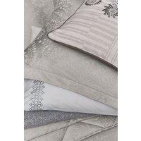 1951 'Kina' Jacquard Standard Pillowcase Pair in Silver | Size: Standard Pillow Case