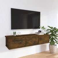 Berkfield Home Wall Cabinet Smoked Oak 88x26x18.5 cm Engineered Wood in Brown