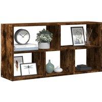 Berkfield Home Wall Shelf Smoked Oak 100x25x50 cm Engineered Wood in Brown | Size: 100 x 25 x 50 cm