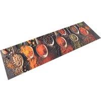 Berkfield Home Kitchen Rug Washable Spoon & Spices 45x150 cm Velvet