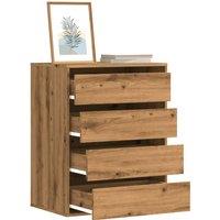 Berkfield Home Corner Chest of Drawers Artisian Oak 60x41x76 cm Engineered Wood in Brown | Size: 60 x 41 x 76 cm