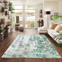 Desire Rugs Modern Styra Abstract Area Rugs Luxury for Bedroom, Living Room, & Hallway in Aqua | Size: 160 cm x 230 cm