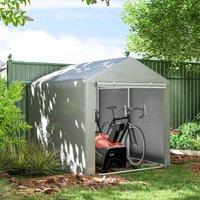OUTSUNNY 1.6 x 2.2m Garden Storage Shed Portable Shed Tent, Light Grey