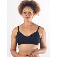 Royce Lingerie Women's Posie T-Shirt Non-Wired Bra in Black | Size: 28D