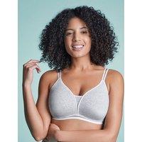 Royce Lingerie Women's Posie T-Shirt Non-Wired Bra in Grey | Size: 36D