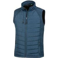 Result Men's Black Compass Padded Soft Shell Gilet in Mid Navy | Size: Large