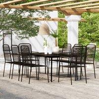 Berkfield Home 9 Piece Garden Dining Set Black