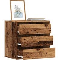 Berkfield Home Corner Chest of Drawers Old Wood 60x41x58 cm Engineered Wood in Brown | Size: 60 x 41 x 58 cm