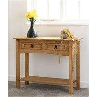 Seconique Corona 2 Drawer Console Table With Shelf in Natural