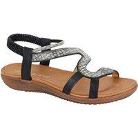 Cipriata Women's Serpent Sandals in Black | Size: 8