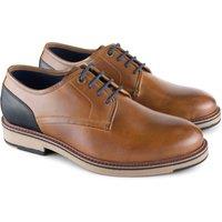 CATESBY ENGLAND Men's Grange Leather Lace Up Derby Shoes in Tan | Size: 9