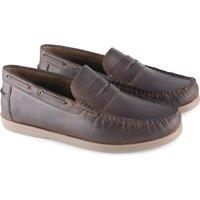 CATESBY ENGLAND Men's Chameberlain Casual Leather Loafers in Brown | Size: 12