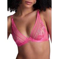 Aubade Women's Rules of Attraction Triangle Plunge Bra in Pink | Size: 30F